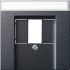 GIRA System 55 Abdeckung 087628 f. Telefon-Anschlussdose m. Beschriftungsfeld anthrazit