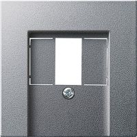 System 55 Abdeckung 027626 f. Telefon-Anschlussdose aluminium