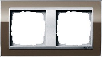 System 55 Event Klar 2-fach Rahmen braun 0212766
