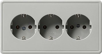 Schuko-3f.Steckdose gr 019942