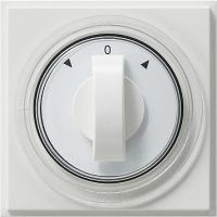 Abdeckung mit Knebel 066666 reinweiß - alte Generation