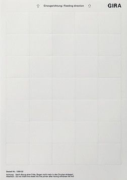 Beschriftungsbogen f. E22 38,0x36,0mm 108900 Beschriftungsbogen f. E22 38,0x36,0mm 108900