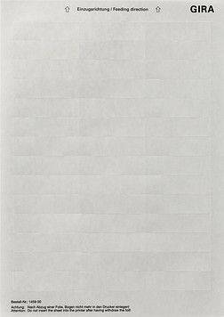 Beschriftungsbogen f. System 55 62,0x18,0mm 145900 Beschriftungsbogen f. System 55 62,0x18,0mm 145900