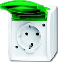 Steckdose,grüner,Klappdeck 20 EWN-13-54
