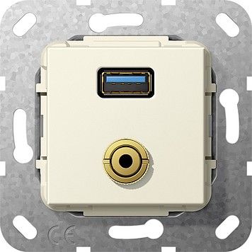 UP Tragring USB A Klinke 568601 cremeweiß glänzend