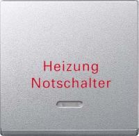 Wippe aluminium Aufdruck Heizung Notschalter 431860