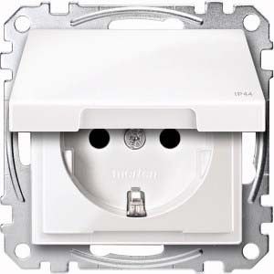 SCHUKO Steckdose polarweiß glänzend IP44 MEG2414-0319 SCHUKO Steckdose polarweiß glänzend IP44 MEG2414-0319
