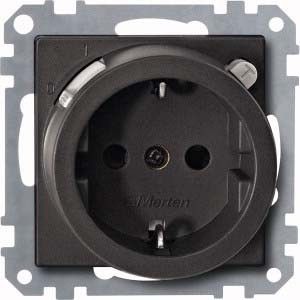 SCHUKO Steckdose anthrazit mit FI 232814 SCHUKO Steckdose anthrazit mit FI 232814