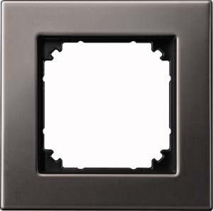 Metallrahmen M-PLAN 1-fach Rhodiumgrau Metallrahmen M-PLAN 1-fach Rhodiumgrau