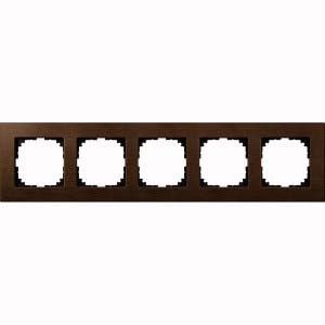 Holzrahmen M-PLAN 5-fach Walnuss Holzrahmen M-PLAN 5-fach Walnuss