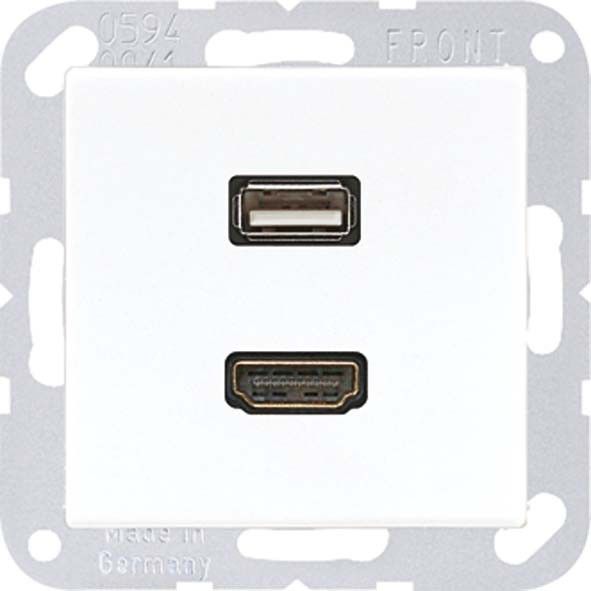 Multimediadose HDMI/USB MA A 1163 WW alpinweiß Multimediadose HDMI/USB MA A 1163 WW alpinweiß