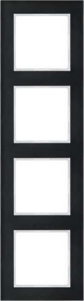 Glasrahmen 4-fach AC 584 GL SW schwarz Glasrahmen 4-fach AC 584 GL SW schwarz