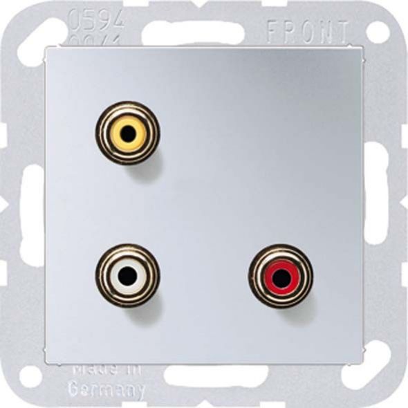 Multimediadose Cinch/Video MA A 1031 AL aluminium Multimediadose Cinch/Video MA A 1031 AL aluminium