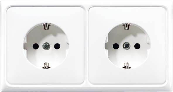 KK-SCHUKO-Steckdose 2-fach CD 522 BF WW KK-SCHUKO-Steckdose 2-fach CD 522 BF WW