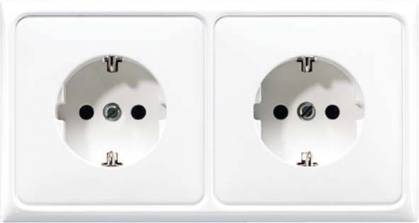 KK-SCHUKO-Steckdose 2-fach CD 522 BF WW KK-SCHUKO-Steckdose 2-fach CD 522 BF WW