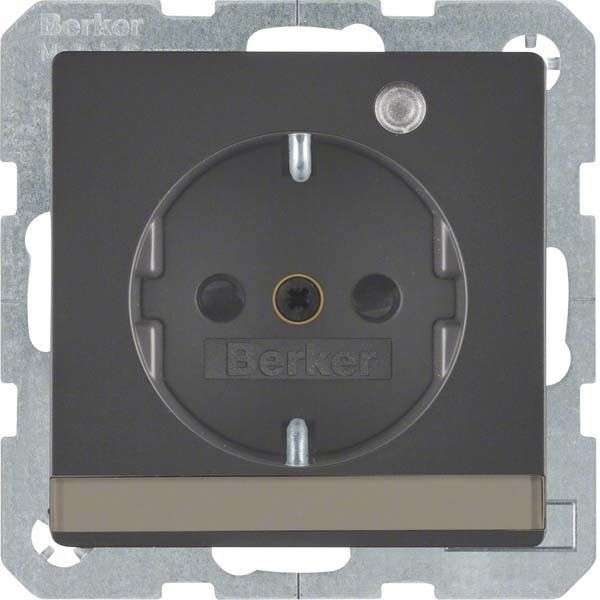SCHUKO-Steckdose 41106086 anthrazit samt lackiert SCHUKO-Steckdose 41106086 anthrazit samt lackiert