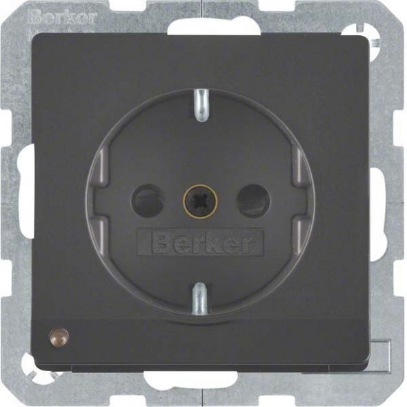 SCHUKO-Steckdose 41096086 anthrazit samt lackiert SCHUKO-Steckdose 41096086 anthrazit samt lackiert