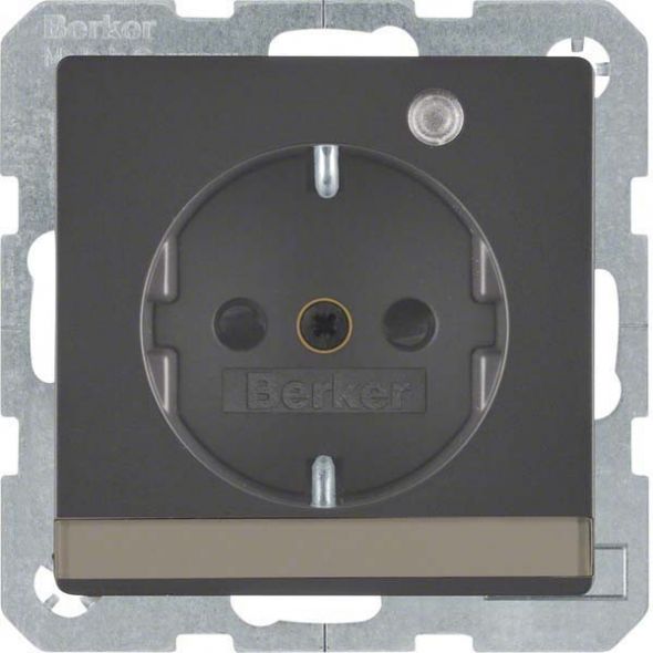 SCHUKO-Steckdose 41106086 anthrazit samt lackiert SCHUKO-Steckdose 41106086 anthrazit samt lackiert