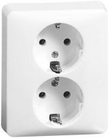 SCHUKO-Doppel-Steckdose ws H 80.6512.02