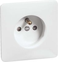 Steckdose ws Erdungsstift B 80.6671 SI W