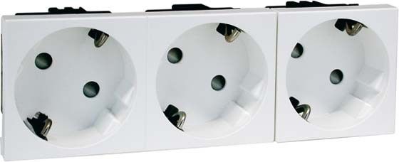 SCHUKO-Steckdose 3-fach ws D 6213.02 EMS SI WI SCHUKO-Steckdose 3-fach ws D 6213.02 EMS SI WI