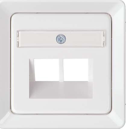 Zentralplatte mit Schriftfeld UAE 1 RJ45 ws Zentralplatte mit Schriftfeld UAE 1 RJ45 ws