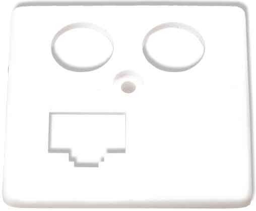 Zentralplatte HW-ZP EK13S 8/8 RJ45 50mm rws Zentralplatte HW-ZP EK13S 8/8 RJ45 50mm rws