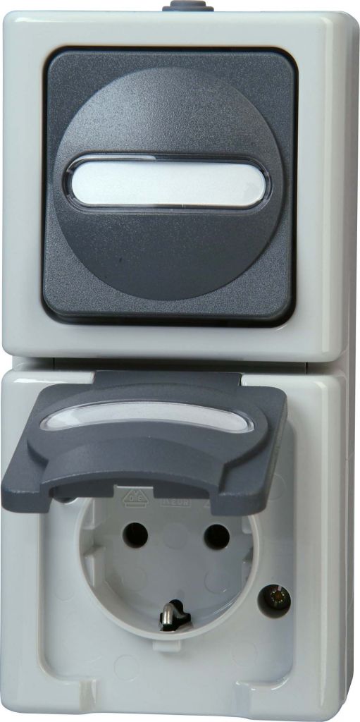 Wechsel-Schalter/Steckdose senkrecht 130856009 Wechsel-Schalter/Steckdose senkrecht 130856009