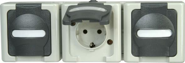 Steckdose 3-fach waagerecht 131356005 Steckdose 3-fach waagerecht 131356005