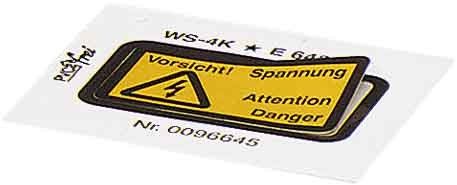 Warnschild WS-2K Warnschild WS-2K
