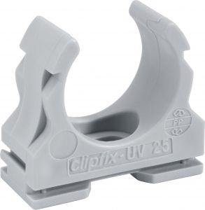 Kunststoff-Klemmschelle clipfix-UV 32 grau