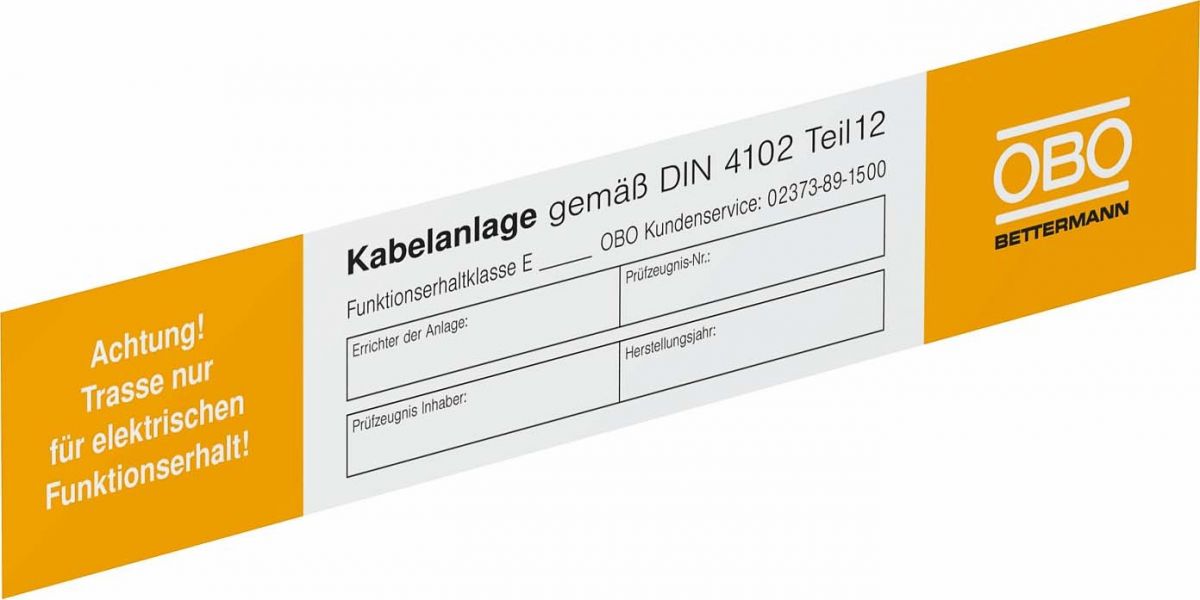 Kennzeichnungsschild KS-E DE 7205423 Kennzeichnungsschild KS-E DE 7205423