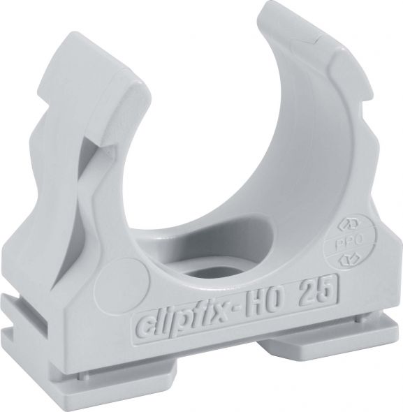 Kunststoffklemmschelle clipfix-HO 32mm grau halogenfrei Kunststoffklemmschelle clipfix-HO 32mm grau halogenfrei