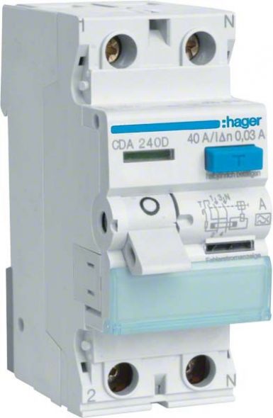 FI-Schutzschalter CDA240D 2-polig 40A 30mA Typ A FI-Schutzschalter CDA240D 2-polig 40A 30mA Typ A