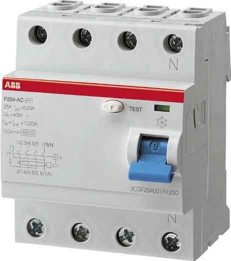 FI-Schutzschalter F204S 40A 4-pol 0,3A FI-Schutzschalter F204S 40A 4-pol 0,3A