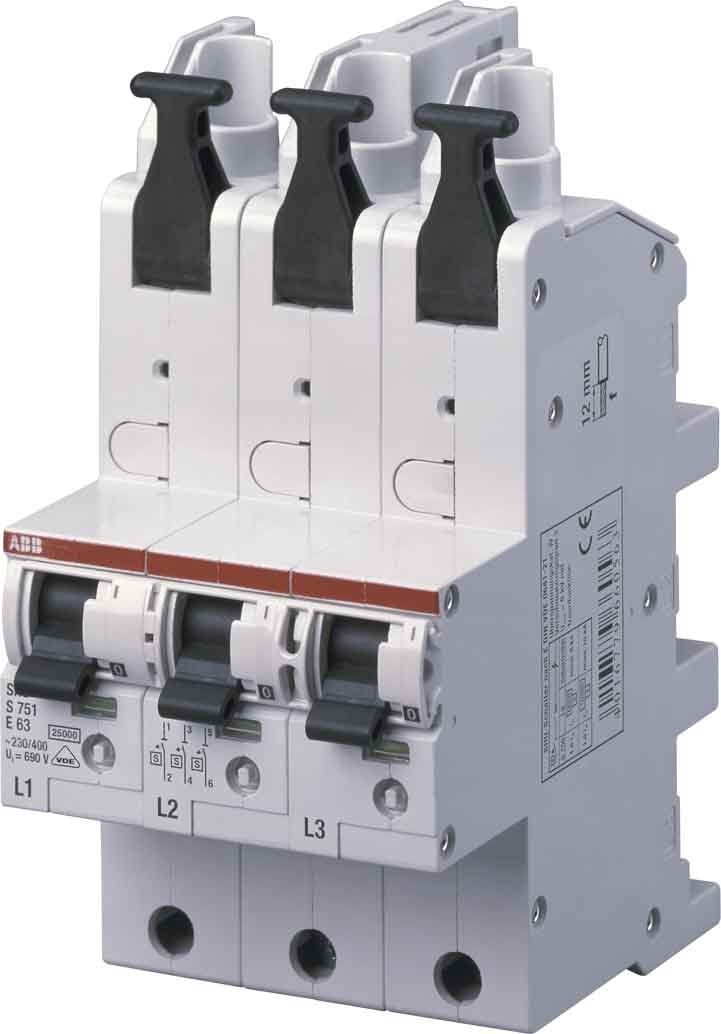Hauptsicherungsautomat S751/3-E50 3-pol 50A E SS Hauptsicherungsautomat S751/3-E50 3-pol 50A E SS