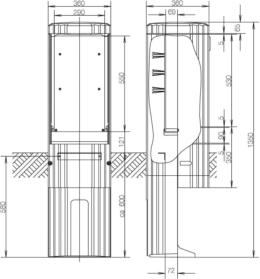 Freiluftsäule M-Platte SL135P Freiluftsäule M-Platte SL135P
