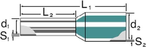 Aderendhülse Streifenform rot 1,50 mm² L=8mm H1,5/14 R BD Aderendhülse Streifenform rot 1,50 mm² L=8mm H1,5/14 R BD