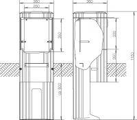 Freiluftsäule M-Platte SL115P