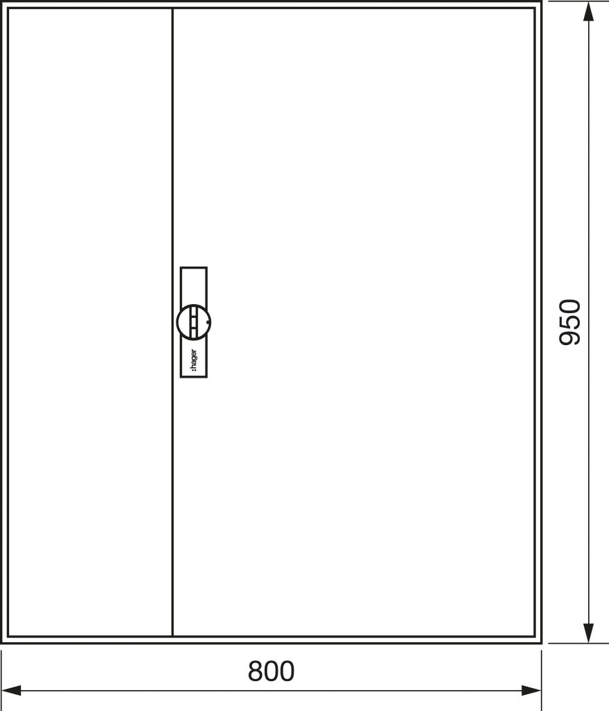 Zählerschrank universZ ZB23S 950x800x205 IP44 Zählerschrank universZ ZB23S 950x800x205 IP44