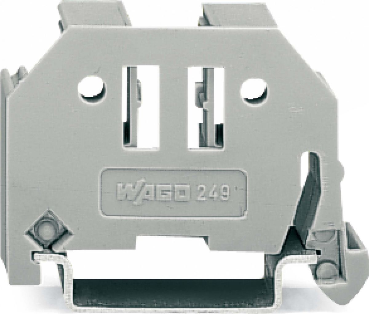 Endklammer für Tragschiene 249-117 bis 6mm² grau Endklammer für Tragschiene 249-117 bis 6mm² grau