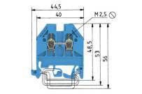 WK 2,5/U BLAU REIHENKLEMMEN WK 2,5/U BLAU WK 2,5/U BLAU REIHENKLEMMEN WK 2,5/U BLAU