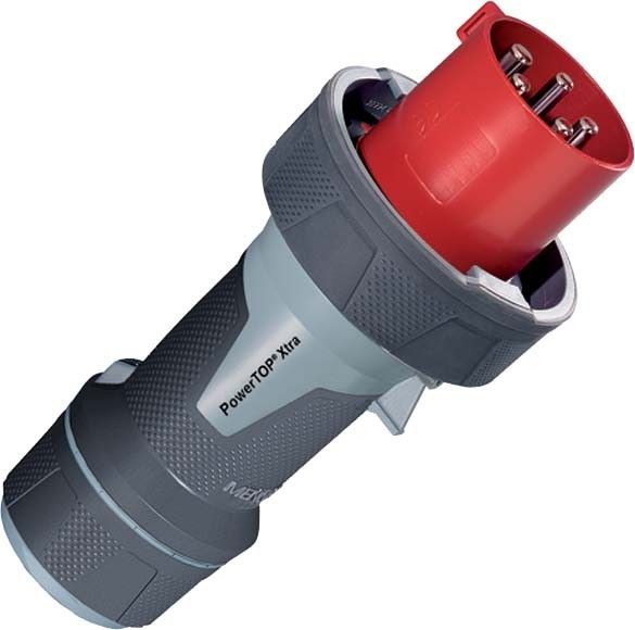 CEE Stecker PowerTOP Xtra R 13225 5p 125A 400V rot CEE Stecker PowerTOP Xtra R 13225 5p 125A 400V rot