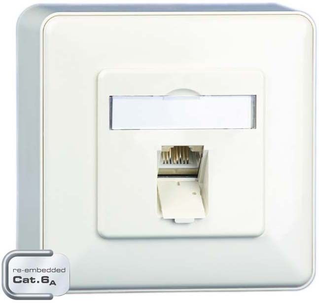 Anschlussdose C6A AP 1xRJ45 rws E-DAT C6A 1AP rws Anschlussdose C6A AP 1xRJ45 rws E-DAT C6A 1AP rws