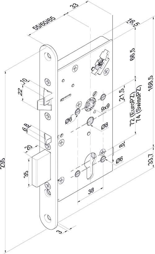 Sicherheitsschloss 709X702 709X702PZ---G41 Sicherheitsschloss 709X702 709X702PZ---G41