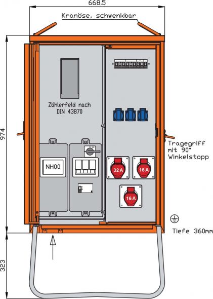 Anschlussverteilerschrank WAV0100R1 Anschlussverteilerschrank WAV0100R1