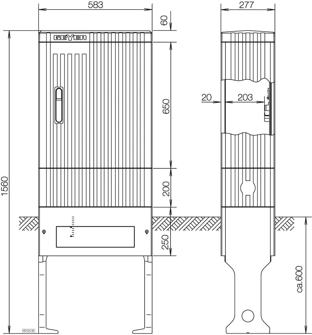Säule BH4 4 Einbaueinh. SK155A Säule BH4 4 Einbaueinh. SK155A