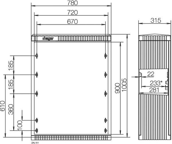 Kabelverteilerschrank ZAL101 Kabelverteilerschrank ZAL101