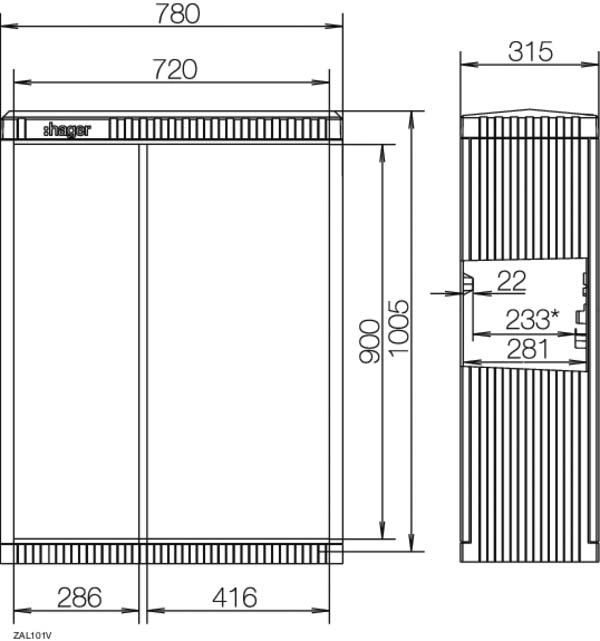 Kabelverteilerschrank ZAL101V Kabelverteilerschrank ZAL101V