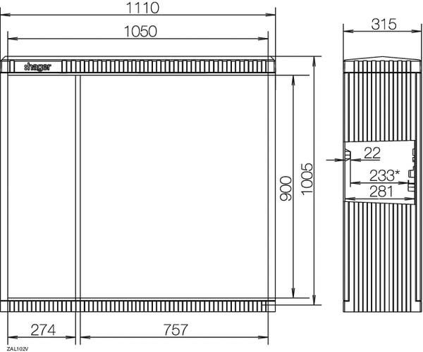 Kabelverteilerschrank ZAL102V Kabelverteilerschrank ZAL102V